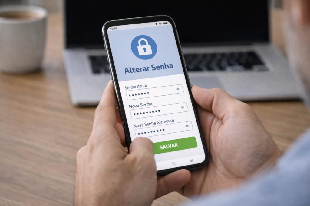 tela para alterar senha
