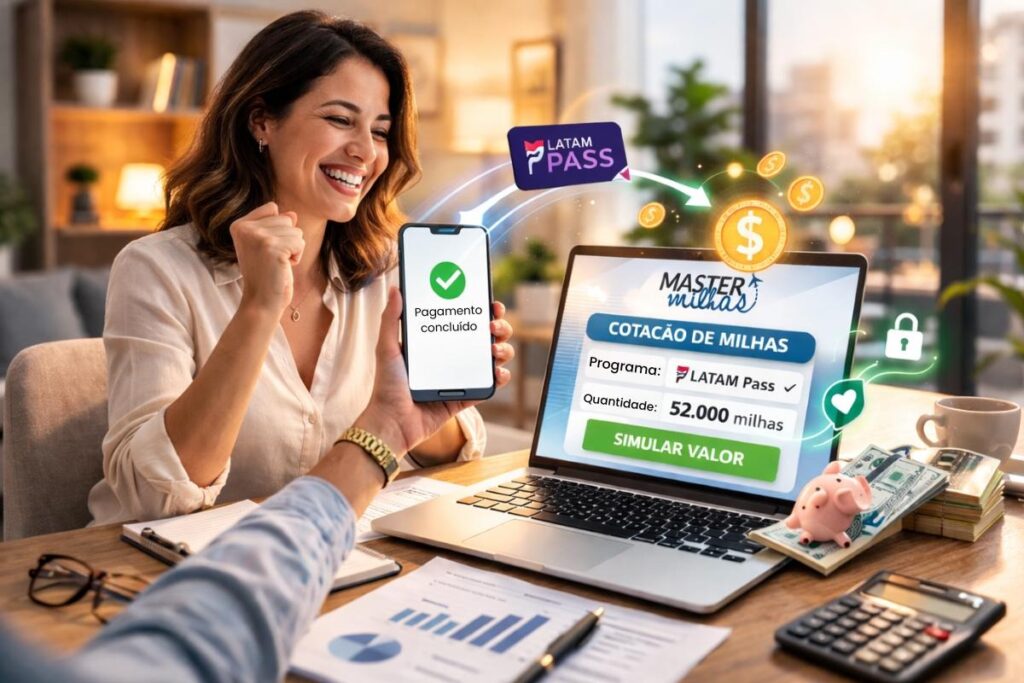 Transforme suas milhas LATAM Pass em dinheiro hoje mesmo